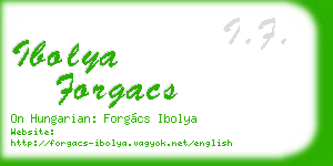 ibolya forgacs business card